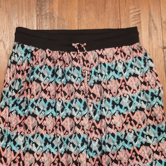 Black/Blue/Pink Patterned Sweatpants - Size L - Picture 7 of 8